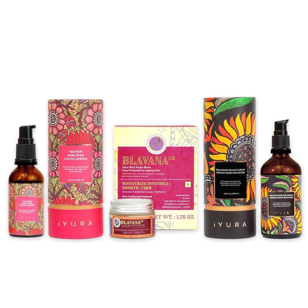 Trío Facial y Corporal de Lenteja Negra de The Ayurveda Experience — Con el Poder de la Lenteja Negra  - Nuevo Aroma en el Aceite Corporal